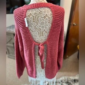 Aerie Open Back Tie Sweater